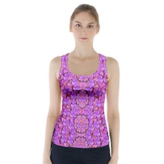 Paradise Blossom Tree On The Mountain High Racer Back Sports Top by pepitasart