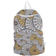 Gears Round Header Banner Cog Foldable Lightweight Backpack by Pakrebo