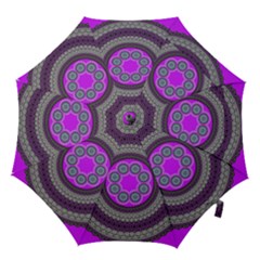 Round Pattern Ethnic Design Hook Handle Umbrellas (small) by Pakrebo