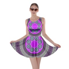 Round Pattern Ethnic Design Skater Dress by Pakrebo