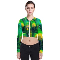 Art Abstract Artistically Painting Long Sleeve Zip Up Bomber Jacket by Pakrebo