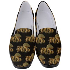 Dragon Motif Print Pattern Women s Classic Loafer Heels by dflcprintsclothing