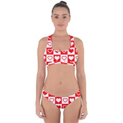 Background Card Checker Chequered Cross Back Hipster Bikini Set by Pakrebo