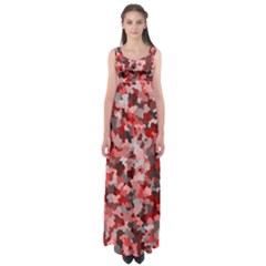 Black Red  Empire Waist Maxi Dress by artifiart
