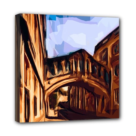 Street Architecture Building Mini Canvas 8  X 8  (stretched) by Pakrebo