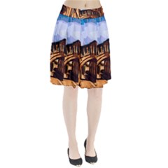 Street Architecture Building Pleated Skirt by Pakrebo