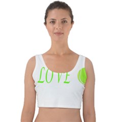 I Lovetennis Velvet Crop Top by Greencreations