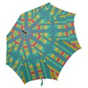 Checkerboard Squares Abstract Hook Handle Umbrellas (Medium) View2