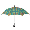 Checkerboard Squares Abstract Hook Handle Umbrellas (Medium) View3