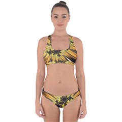 Fractal Art Colorful Pattern Cross Back Hipster Bikini Set by Pakrebo