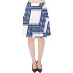 Geometric Fabric Texture Diagonal Velvet High Waist Skirt by Pakrebo