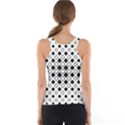 Square Diagonal Pattern Monochrome Tank Top View2