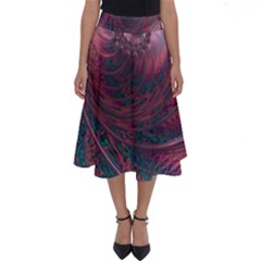 Fractal Artwork Digital Pattern Perfect Length Midi Skirt by Pakrebo