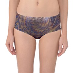 Swirl Fractal Fantasy Whirl Mid-waist Bikini Bottoms by Pakrebo