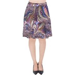 Fractal Artwork Pattern Digital Velvet High Waist Skirt by Pakrebo