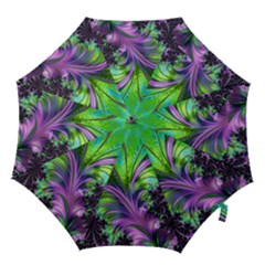 Fractal Art Artwork Feather Swirl Hook Handle Umbrellas (small) by Pakrebo