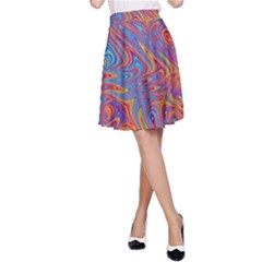 Fractal Psychedelic Fantasy Surreal A-line Skirt by Pakrebo