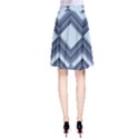 Textile Texture Fabric Zigzag Blue A-Line Skirt View2