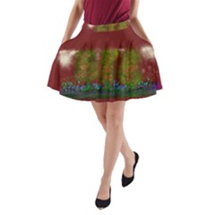 Trees A-line Pocket Skirt by PurpleDuckyDesigns