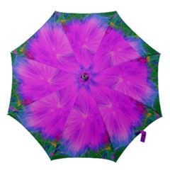 Psychedelic Purple Garden Milkweed Flower Hook Handle Umbrellas (small) by myrubiogarden