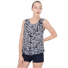 Flames Fire Pattern Digital Art Bubble Hem Chiffon Tank Top by Pakrebo