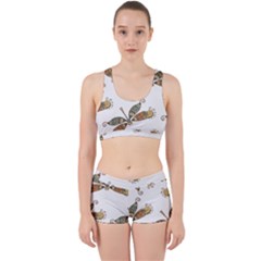 Pattern Dragonfly Background Work It Out Gym Set by Pakrebo
