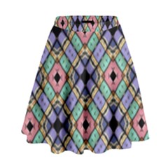 Pattern Wallpaper Background High Waist Skirt by Pakrebo