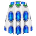 Vector Round Image Color Button High Waist Skirt View2