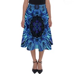 Background Blue Flower Perfect Length Midi Skirt by Pakrebo