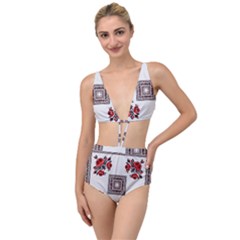 Ornament Pattern Background Design Tied Up Two Piece Swimsuit by Pakrebo