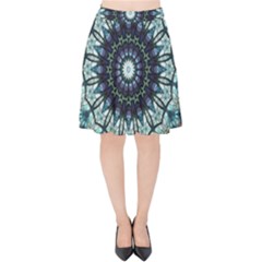 Pattern Abstract Background Art Velvet High Waist Skirt by Pakrebo