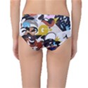 Graffiti Urban colorful graffiti city wall hip hop music singers Mid-Waist Bikini Bottoms View2