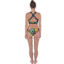 Graffiti abstract with colorful tubes and biology artery theme Cross Back Hipster Bikini Set View2