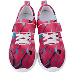 Graffiti Watermelon Pink With Light Blue Drops Retro Women s Velcro Strap Shoes by genx