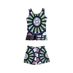 Color Light Glass Kids  Boyleg Swimsuit by Pakrebo