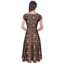 Pattern Stained Glass Church Cap Sleeve Wrap Front Dress View2