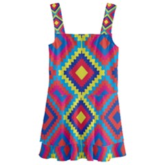 Native American Pattern Kids  Layered Skirt Swimsuit by Valentinaart