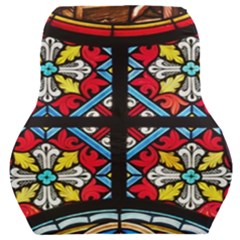 Stained Glass Window Colorful Color Car Seat Back Cushion  by Pakrebo