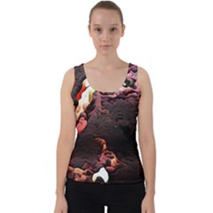 Texture Art Design Pattern Velvet Tank Top by Pakrebo
