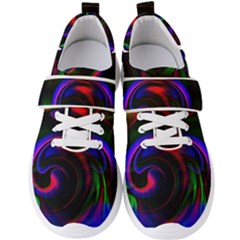 Swirl Background Design Colorful Men s Velcro Strap Shoes by Pakrebo