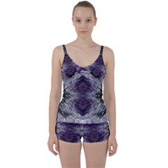 Pattern Abstract Horizontal Tie Front Two Piece Tankini by Pakrebo