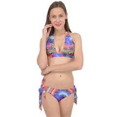 Swirl Vortex Emoji Cyclone Motion Tie It Up Bikini Set by Pakrebo