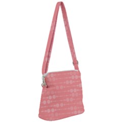 Background Polka Dots Pink Zipper Messenger Bag by Mariart