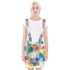 Abstract Background Braces Suspender Skirt by Mariart