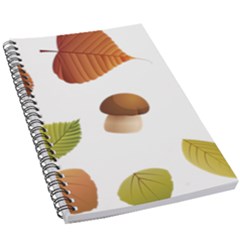 Leaves Mushrooms 5 5  X 8 5  Notebook by Mariart