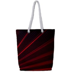 Line Geometric Red Object Tinker Full Print Rope Handle Tote (small) by Mariart