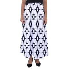 Star Background Flared Maxi Skirt by Mariart