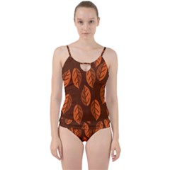 Pattern Leaf Plant Cut Out Top Tankini Set by Mariart