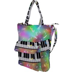 Piano Keys Music Colorful Shoulder Tote Bag by Mariart