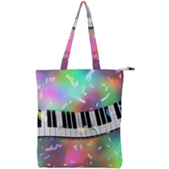 Piano Keys Music Colorful Double Zip Up Tote Bag by Mariart